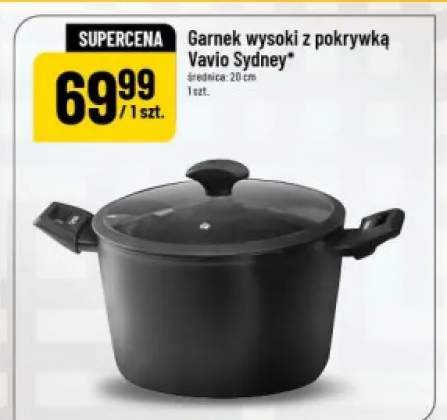 Garnek wysoki z pokrywką Vavio Sydney średnica: 20cm