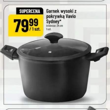 Garnek wysoki z pokrywką Vavio Sydney średnica: 24cm