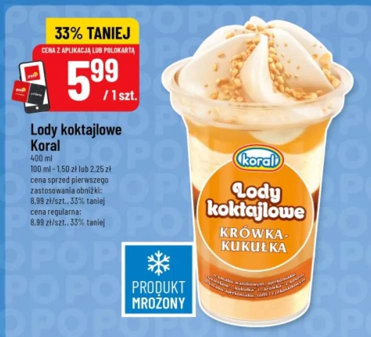 Lody koktajlowe Koral Krówka-Kukułka
