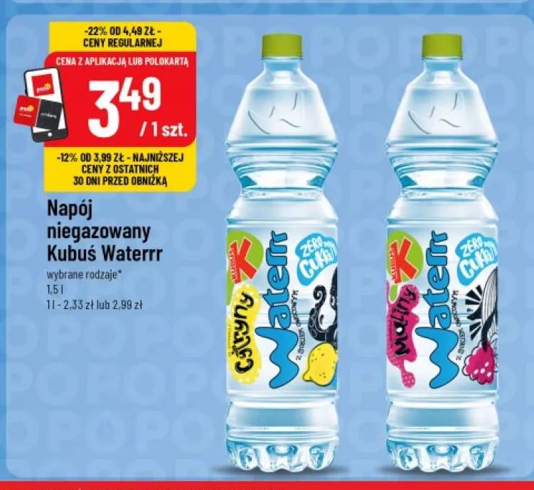 Napój niegazowany Kubuś Waterrr Malina