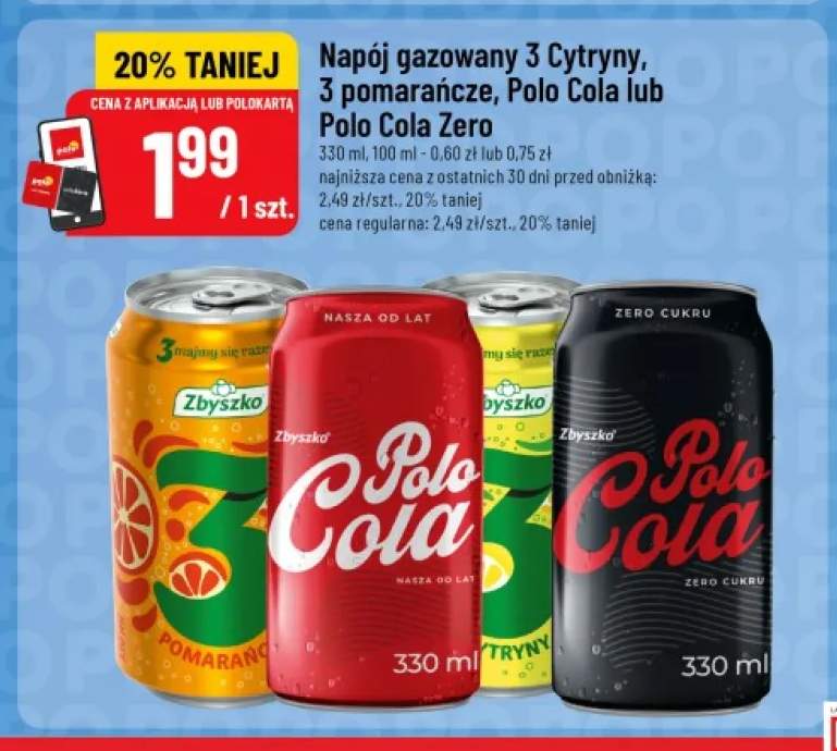 Napój gazowany Zbyszko Polo Cola Zero