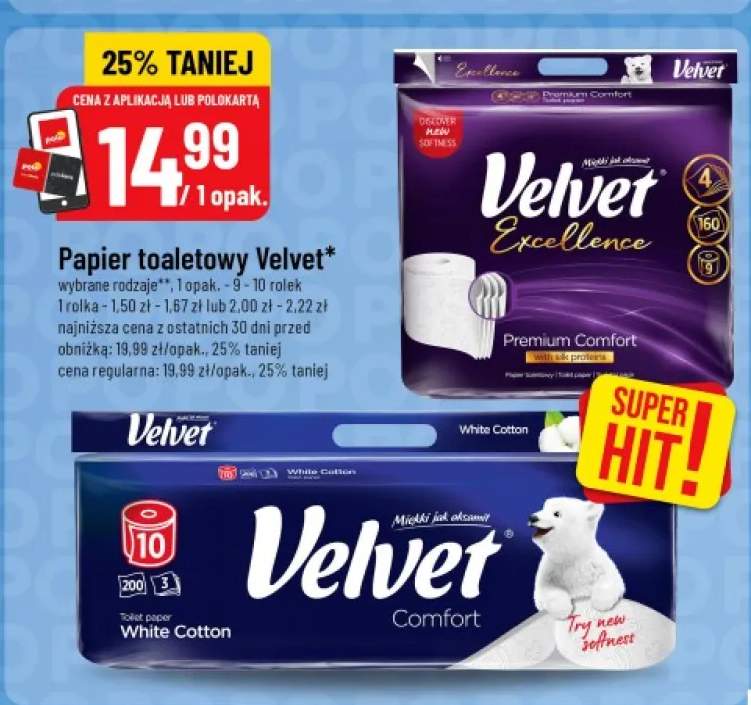 Papier toaletowy Velvet Comfort White Cotton