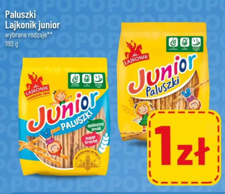 Paluszki Lajkonik Junior delikatny smak