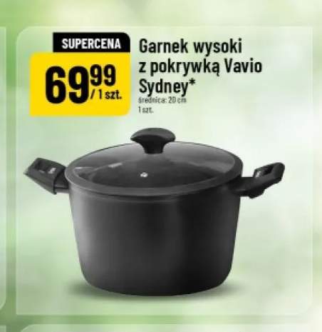 Garnek wysoki z pokrywką Vavio Sydney 20 cm