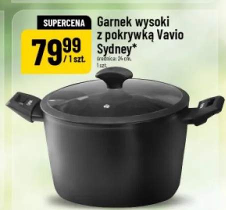 Garnek wysoki z pokrywką Vavio Sydney 24 cm