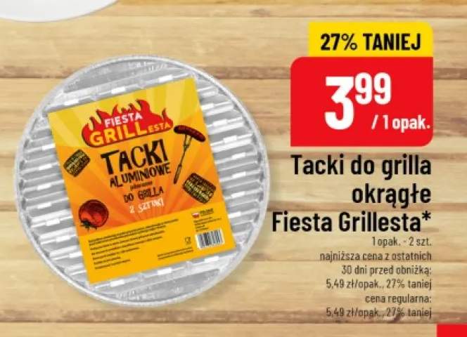 Tacki do grilla okrągłe Fiesta Grillesta 2-pak