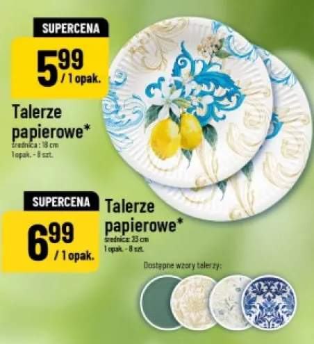 Talerze papierowe 23 cm