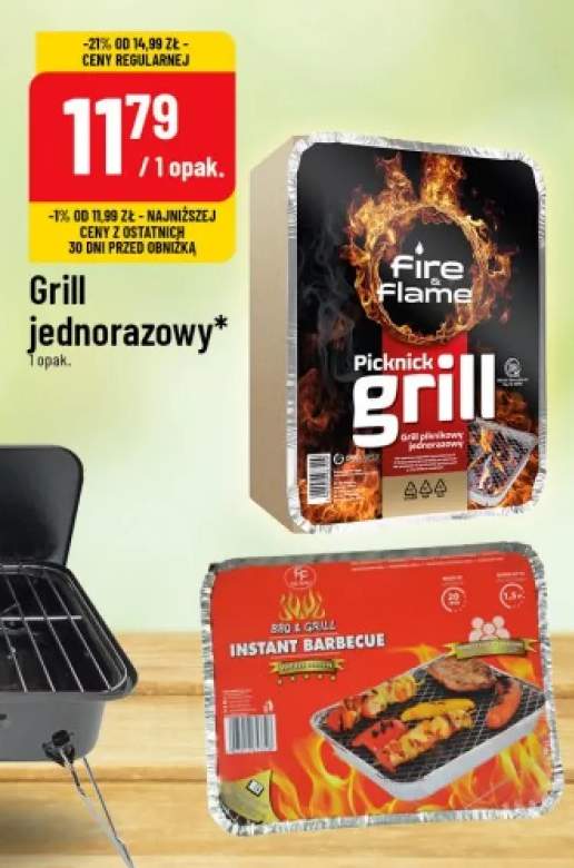 Grill jednorazowy Fire & Flame Picknick grill