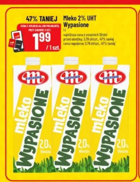Mleko 2% UHT Wypasione Mlekovita
