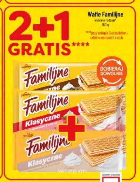 Wafle Familijne Klasyczne o smaku śmietankowym