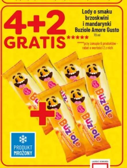 Lody o smaku brzoskwini i mandarynki Buziole Amore Gusto