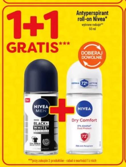 Antyperspirant roll-on Nivea Men Black & White Invisible