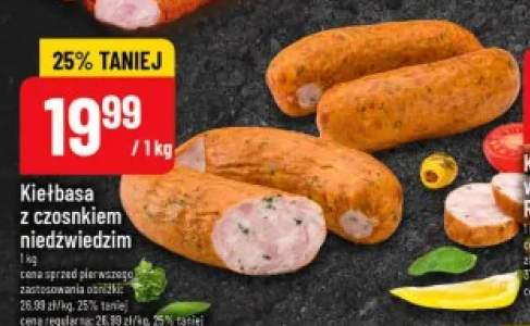 Kiełbasa z czosnkiem niedźwiedzim