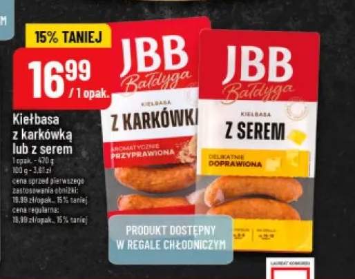Kiełbasa z serem JBB Bałdyga