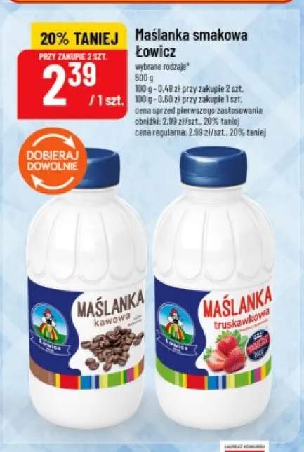 Maślanka smakowa kawowa Łowicz