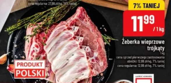 Żeberka wieprzowe trójkąty polskie