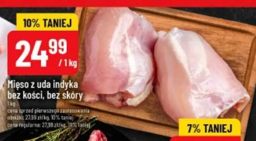 Mięso z uda indyka bez kości bez skóry