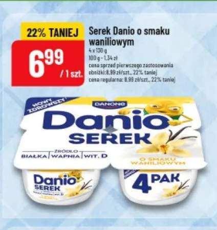 Serek homogenizowany Danone Danio o smaku waniliowym 4-pak