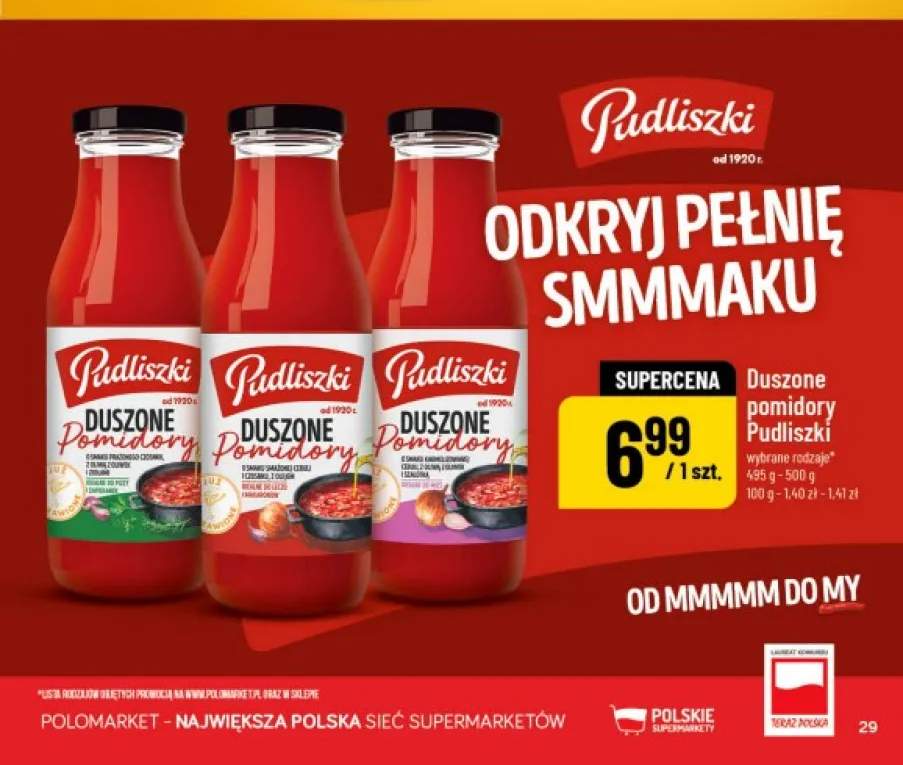 Duszone pomidory o smaku karmelizowanej cebuli z oliwą z oliwek i szalotką Pudliszki