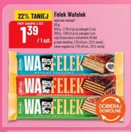 Wafelek orzechowy Sielanka Felek Wafelek