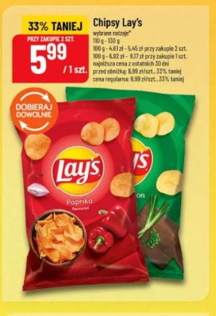 Chipsy o smaku zielonej cebulki Lay's
