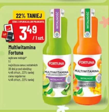 Napój Multiwitamina Fortuna z czerwonych owoców