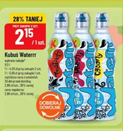 Napój niegazowany Kubuś Waterrr Malina