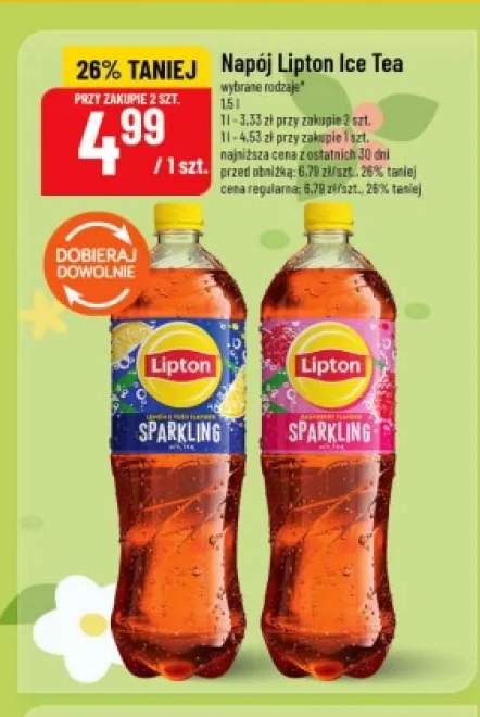 Napój Lipton Ice Tea Raspberry Sparkling