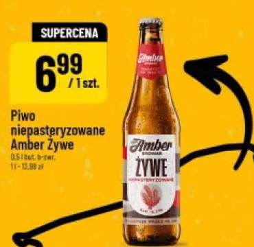 Piwo niepasteryzowane Amber Żywe