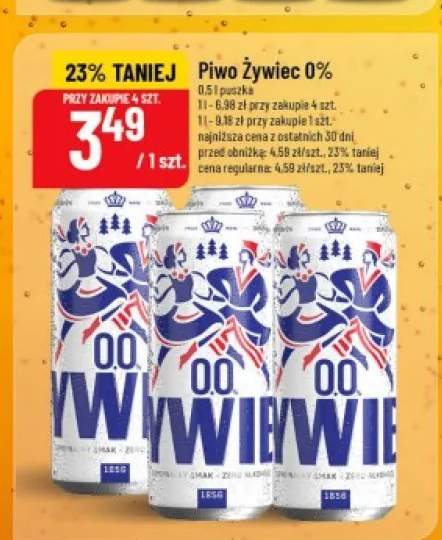Piwo bezalkoholowe Żywiec 0,0%