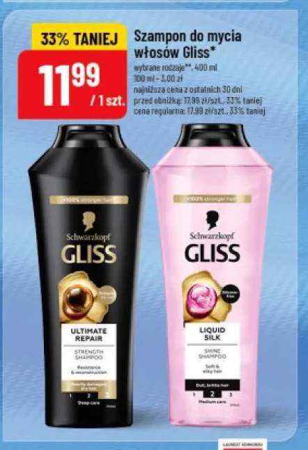 Szampon do mycia włosów Schwarzkopf Gliss Ultimate Repair