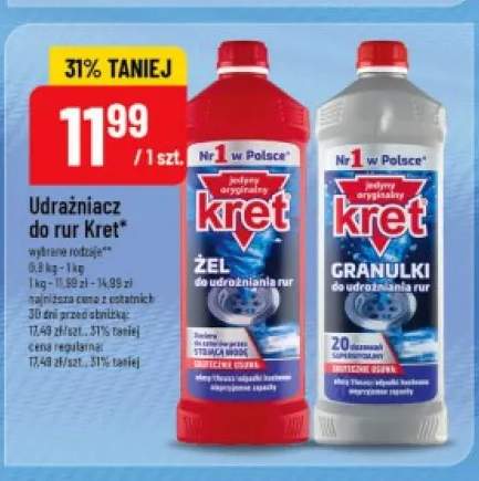 Udrażniacz do rur Kret Granulki