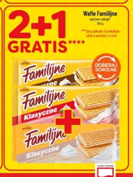 Wafle Familijne Klasyczne o smaku śmietankowym +1 wariant