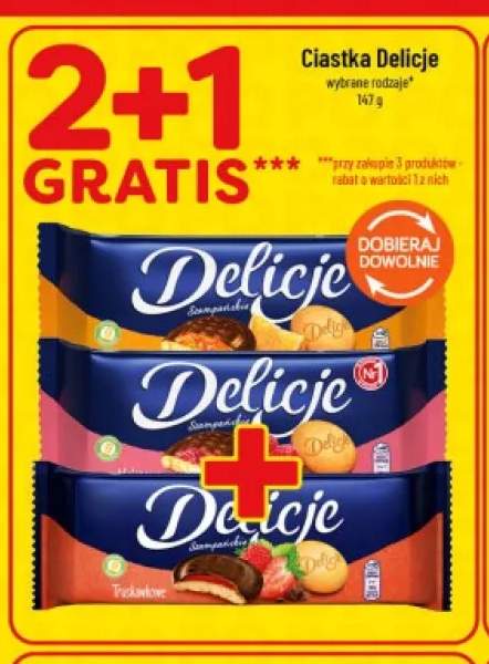 Ciastka Delicje Szampańskie Pomarańczowe +2 warianty