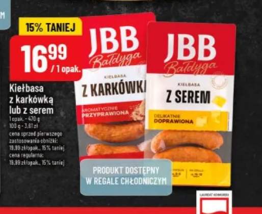 Kiełbasa z serem JBB Bałdyga +1 wariant