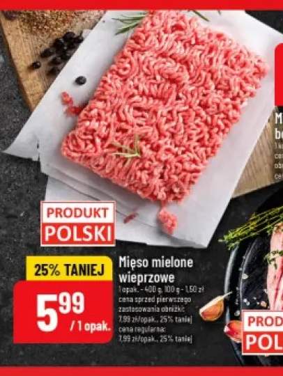 Mięso mielone wieprzowe polskie