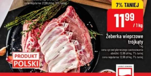 Żeberka wieprzowe trójkąty polskie