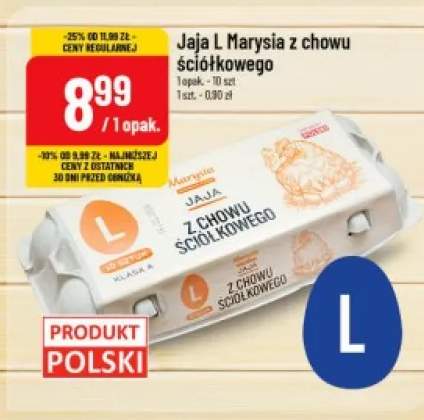 Jaja L Marysia z chowu ściółkowego