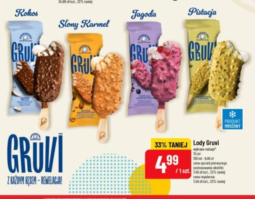 Lody Sammontana Gruvi Kokos +3 warianty