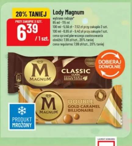 Lody Magnum Classic +1 wariant