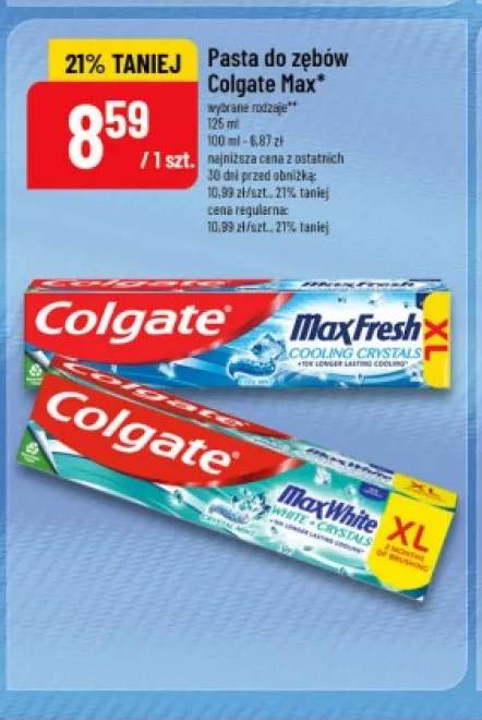 Pasta do zębów Colgate Max Fresh +1 wariant