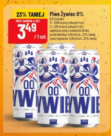 Piwo bezalkoholowe Żywiec 0,0%