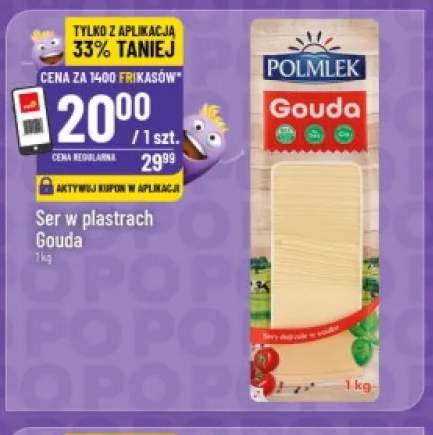 Ser w plastrach Gouda Polmlek