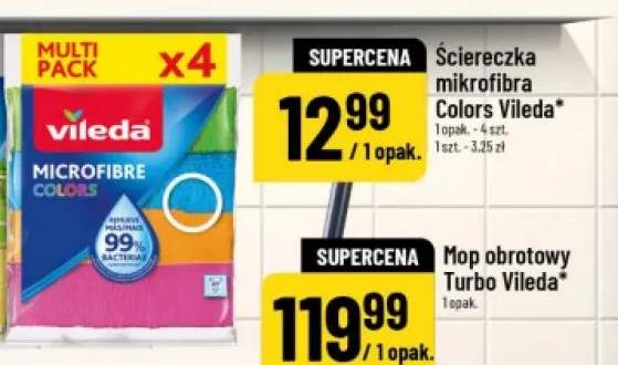 Ściereczka mikrofibra Colors Vileda 4-pak