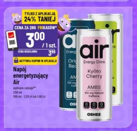 Napój energetyzujący Oshee Air Original Red +2 warianty