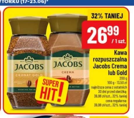Kawa rozpuszczalna Jacobs Crema +1 wariant