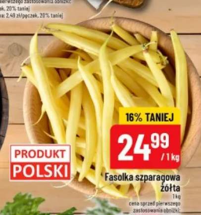Fasolka szparagowa żółta polska