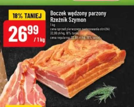 Boczek wędzony parzony Rzeźnik Szymon