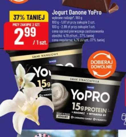 Jogurt Danone YoPro o smaku waniliowym +1 wariant