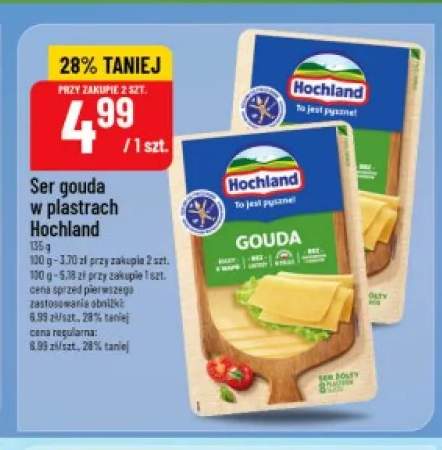 Ser gouda w plastrach Hochland